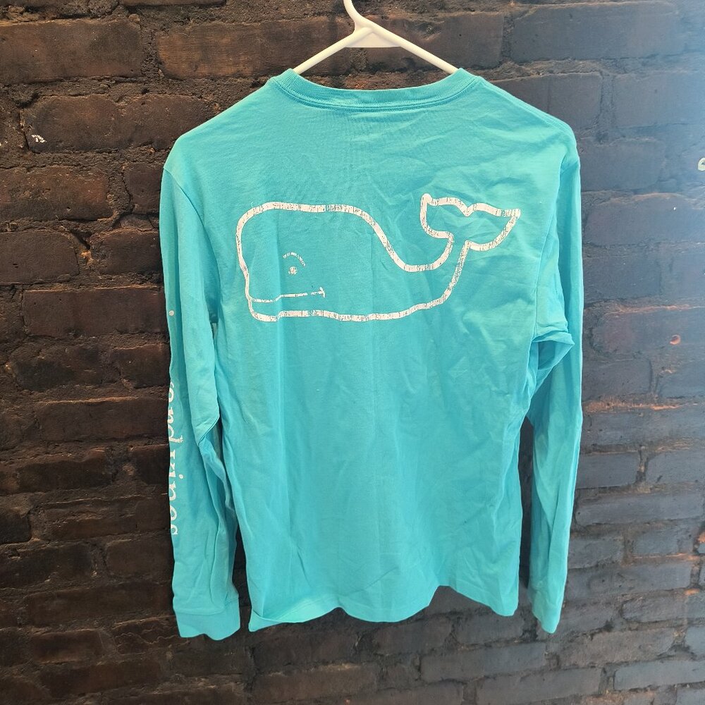 Blue Vineyard Vines Long Sleeve Whale T-Shirt